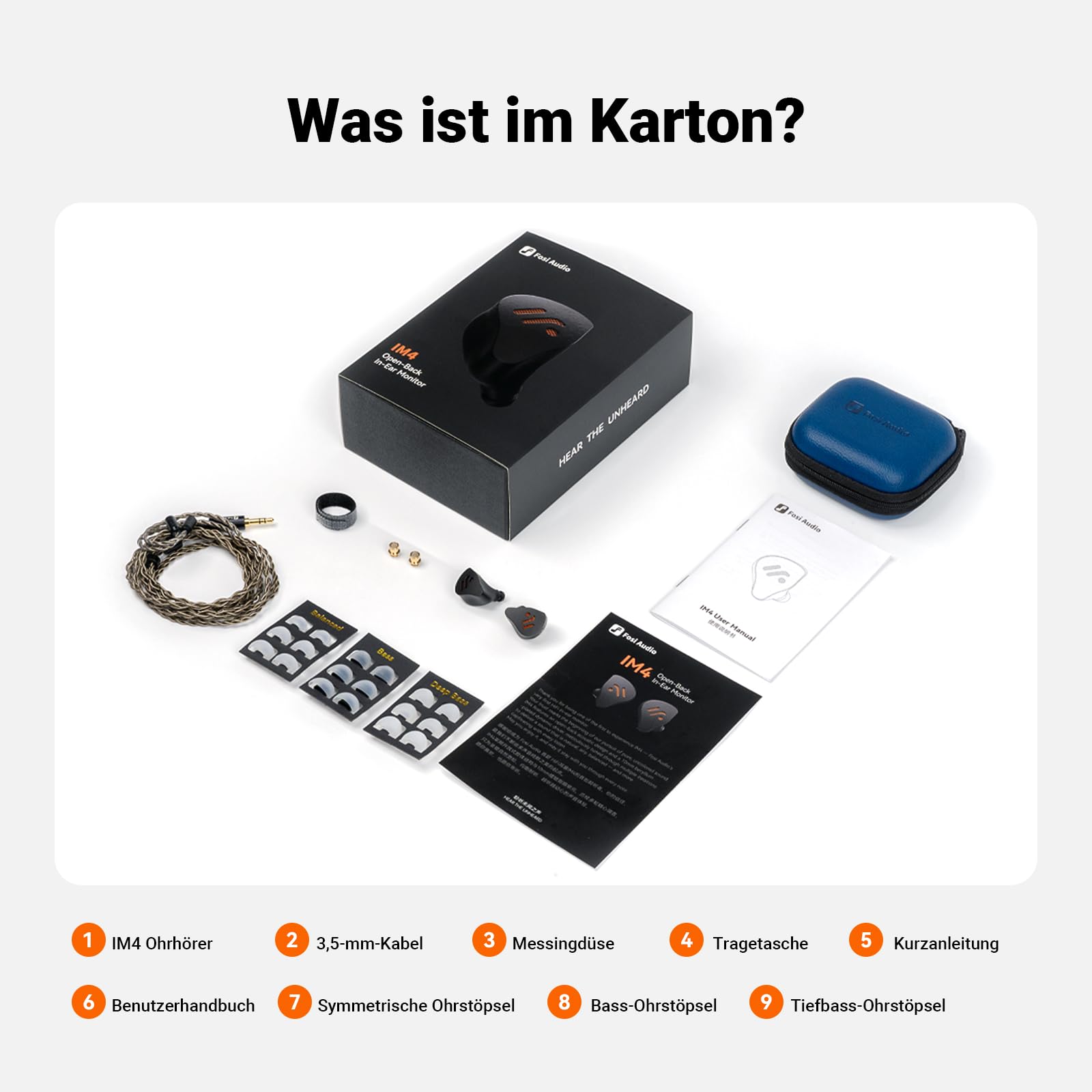 Fosi Audio IM4 Offene Hi-Fi-In-Ear-Monitor-Kopfhörer+GR70 Röhren Kopfhörer Verstärker
