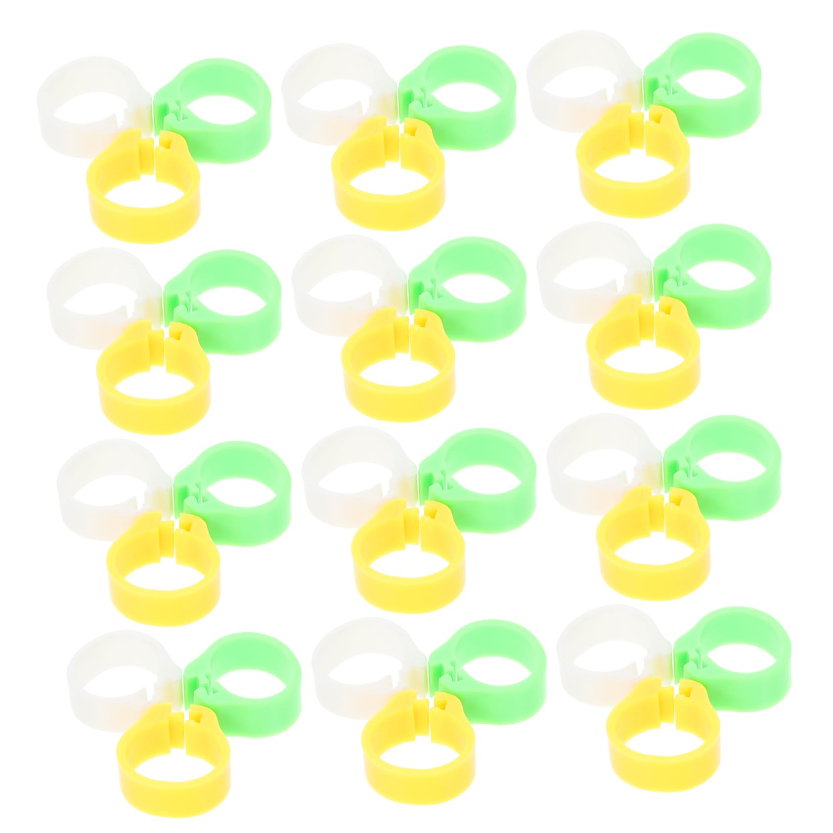 Mikikit 300Pcs Bird Leg Bands Colorful Plastic Foot Rings for Parrots Chickens and Ducks Durable and Lightweight Poultry Identification Clips Easy to Apply and
