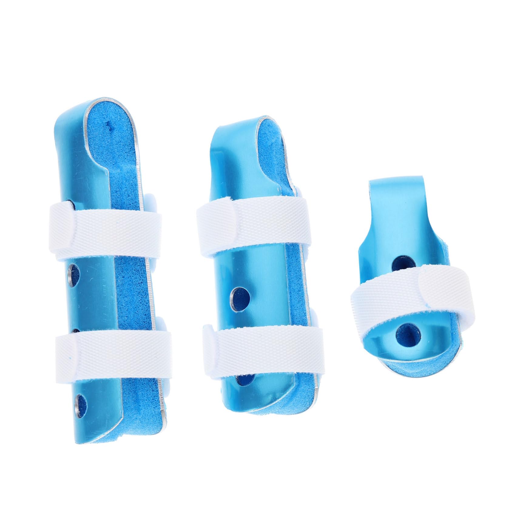 KOMBIUDA 3pcs Splint Hand Splint Cast Fixing Splint Fracture Fixing Braces Sleeve Thumb Brace Protective Splints Aluminum Alloy Blue