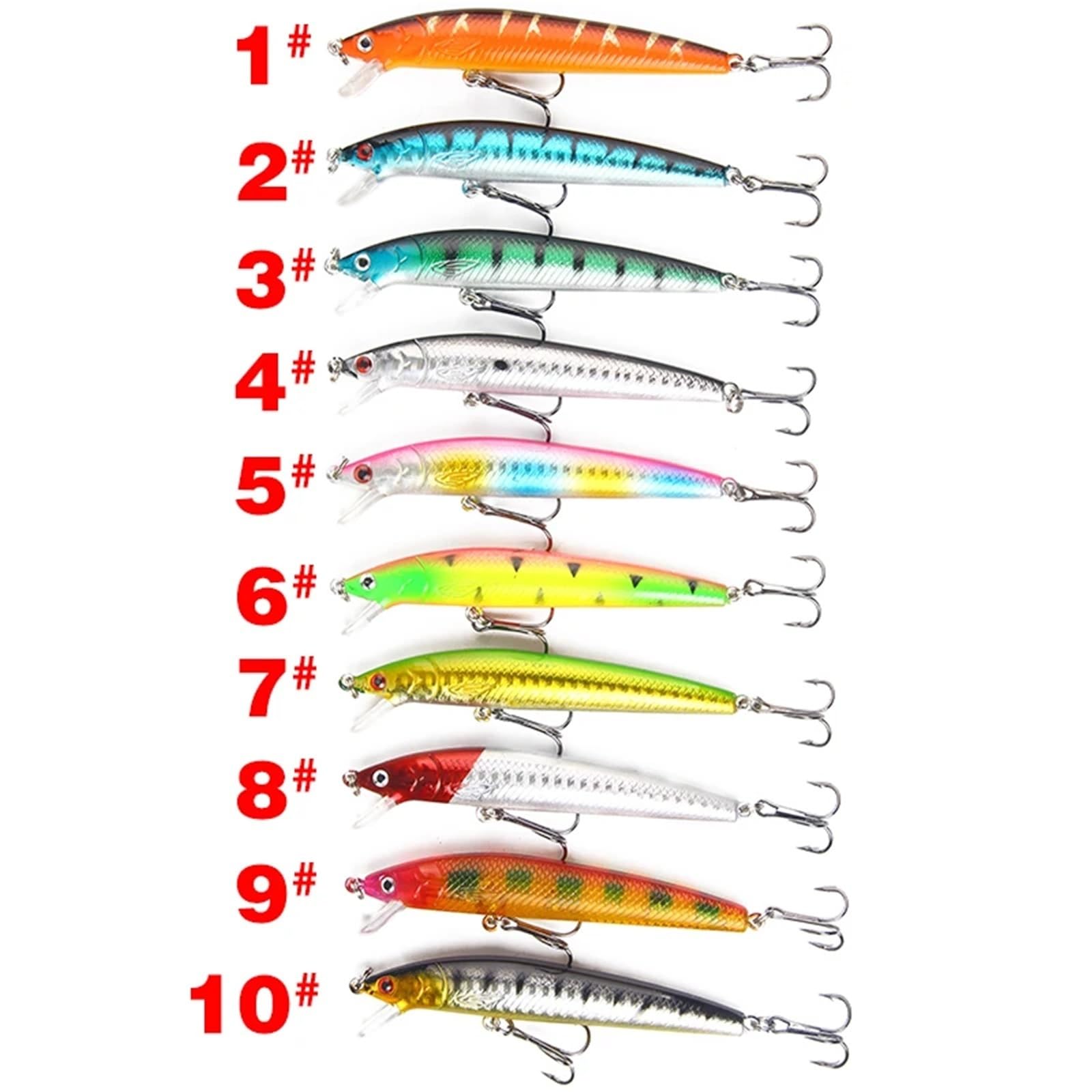 Générique Leurre Minnow Flottant 10cm 9g Mer Bateau Bar