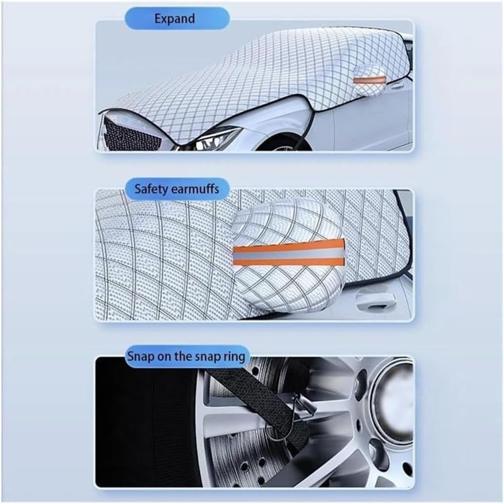 Protezione Parabrezza Copertura per Fiat 500L Trekking/Cross 2013-2018, Copri Parabrezza per Auto Inverno Antineve Antipolvere Antighiaccio Inverno Accessori