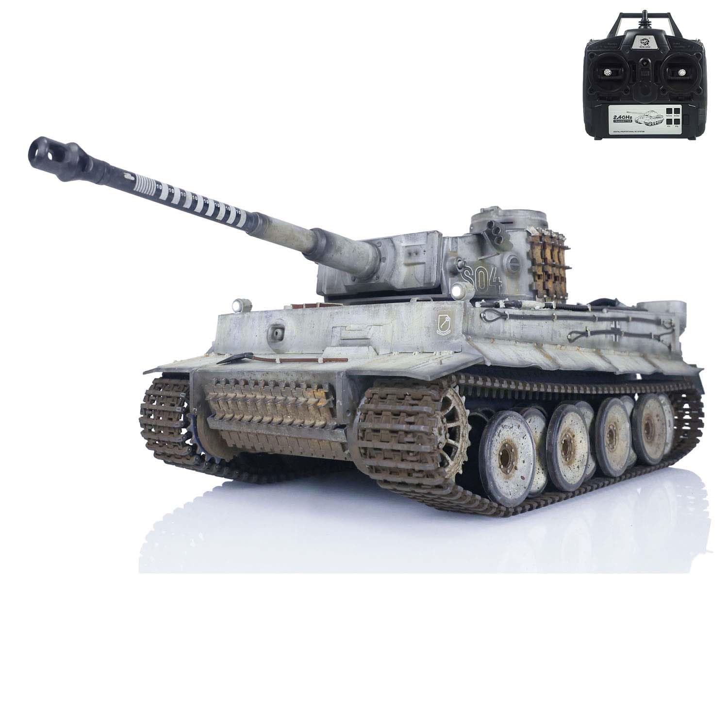 HL Deutscher Tiger I RC Panzer 1/16 Heng Long Upgrade 7.0 FPV 3818 Manuell gespritzte Tarnung
