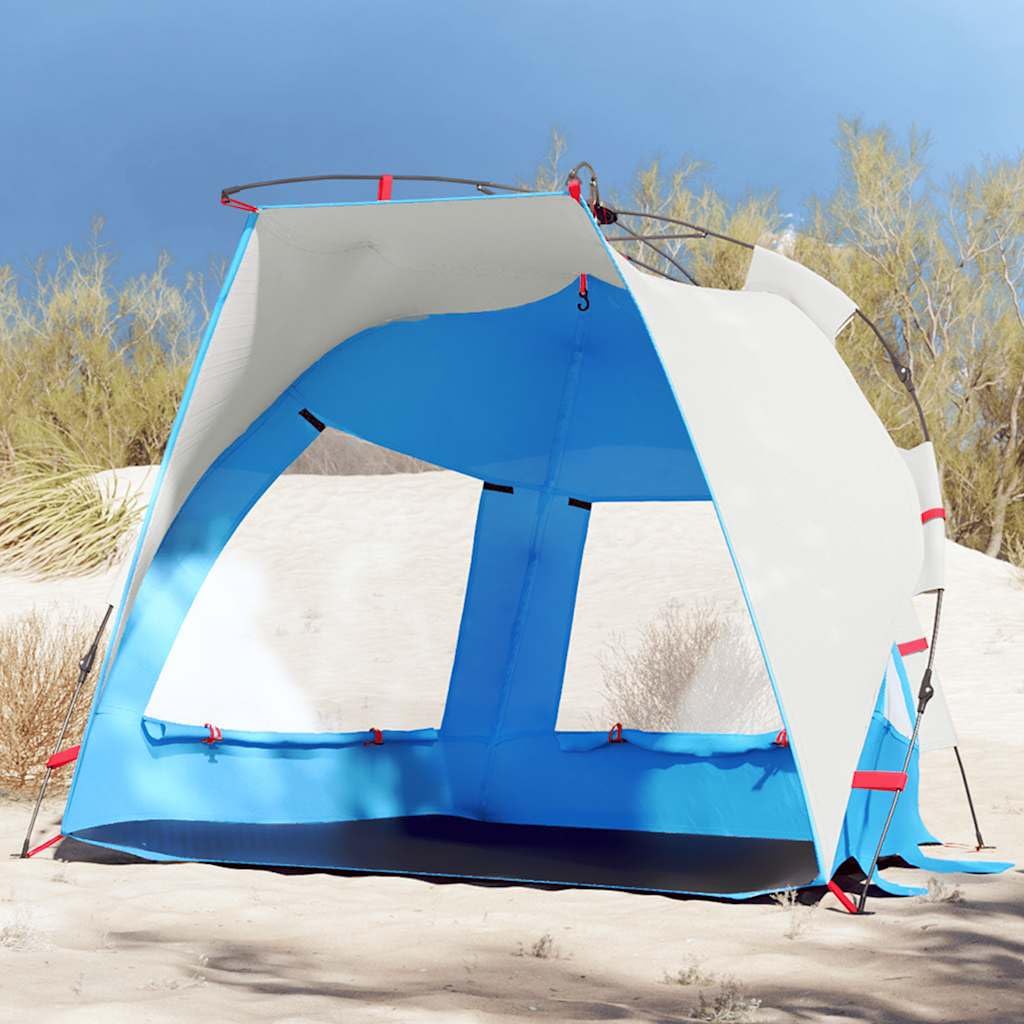 Mangloder Strandzelt Personen Azurblau mit Quick-Release Wasserdicht für Camping, Strand, Garten und Outdoor Aktivitäten, leichtes, kompaktes Familienzelt mit stabilem Design