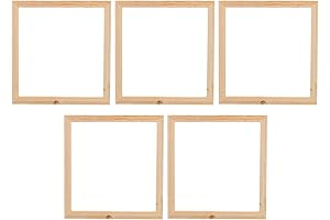 DECHOUS Empty 5-Piece Rustic Solid Wood DIY Picture Frame, Unfinished Natural Home Decor Frames