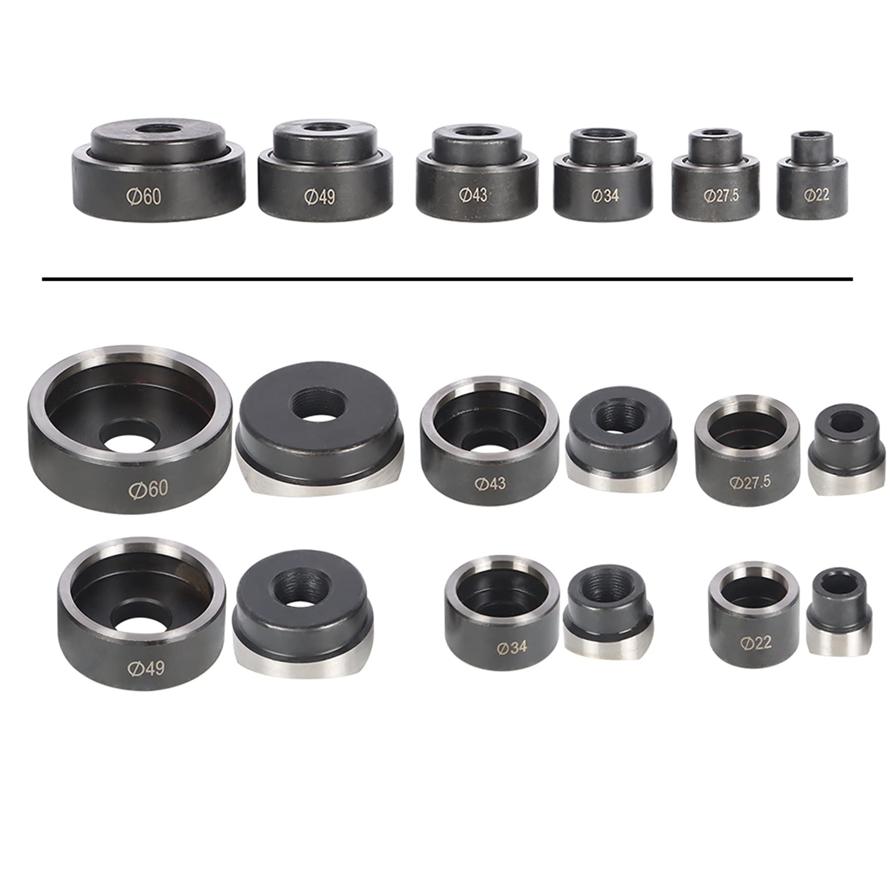 10 Ton 1/2" to 2" Hydraulic Knockout Punch Driver Tool Kit Electrical