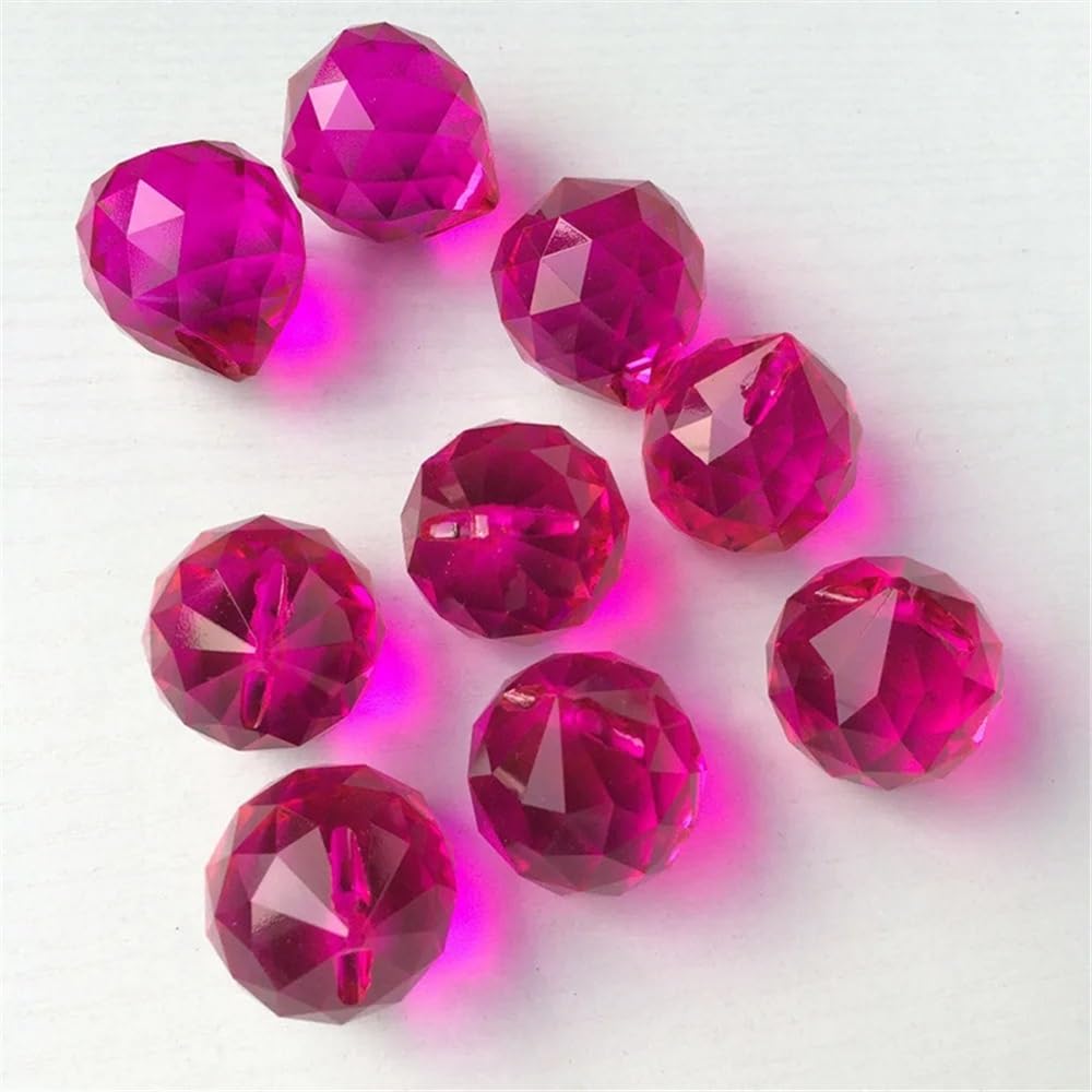 Boule à facettes en cristal de 30mm, 20 pièces/lot, décoration en verre