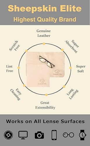 Miniatura 8 de Paño de limpieza de cuero de gamuza natural para lentes de cámara, paño de limpieza de pantalla, paño de limpieza para lentes, tabletas, paño de