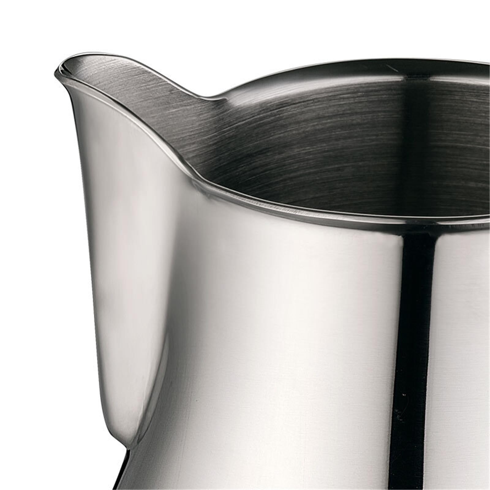 2 Stück Edelstahl-Milchaufschäumkrug mit langem, abgerundetem Auslauf, Latte-Art-Krug, Milchkännchen, Milchaufschäumer, Barista-Milchdampfkrug(Silver-350ml)