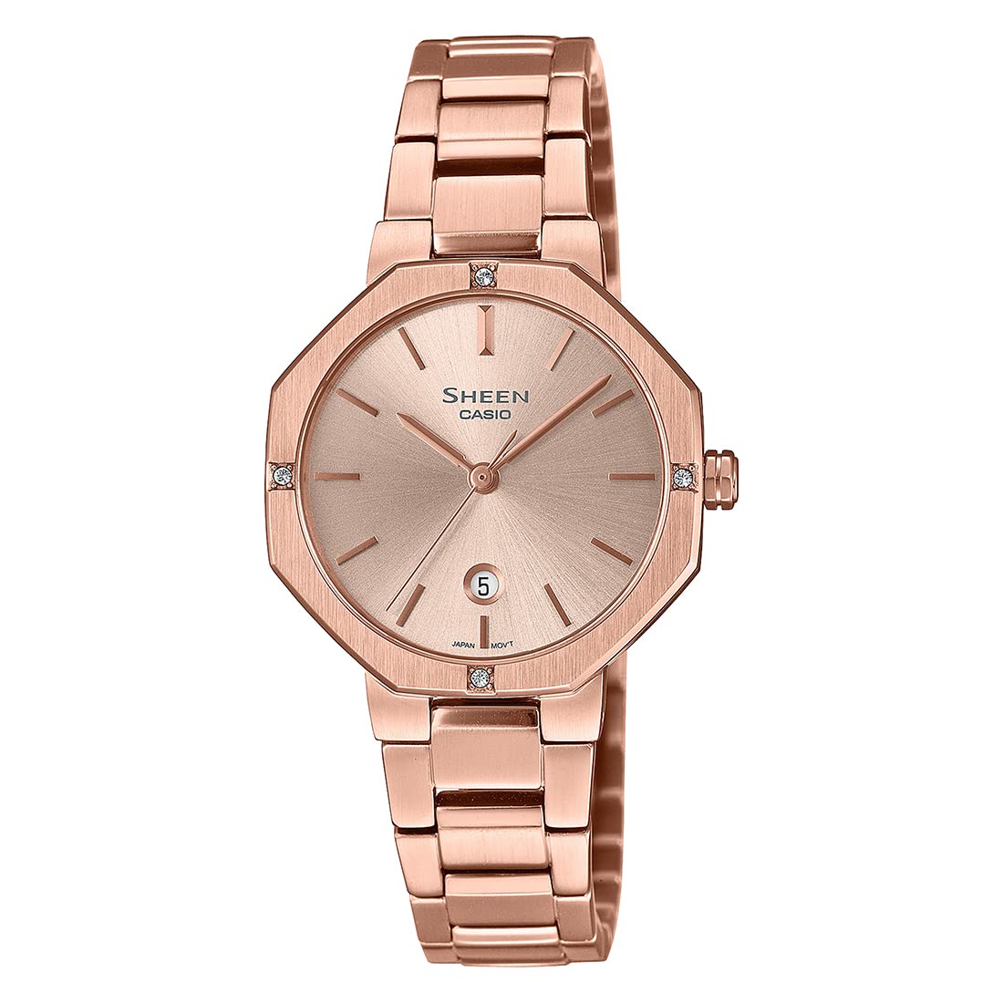 Casio Women Stainless Steel Analog Pink Dial Watch-She-4543Pg-4Audf, Band Color-Pink (B0C28JVXP3) Amazon Price History, Amazon Price Tracker