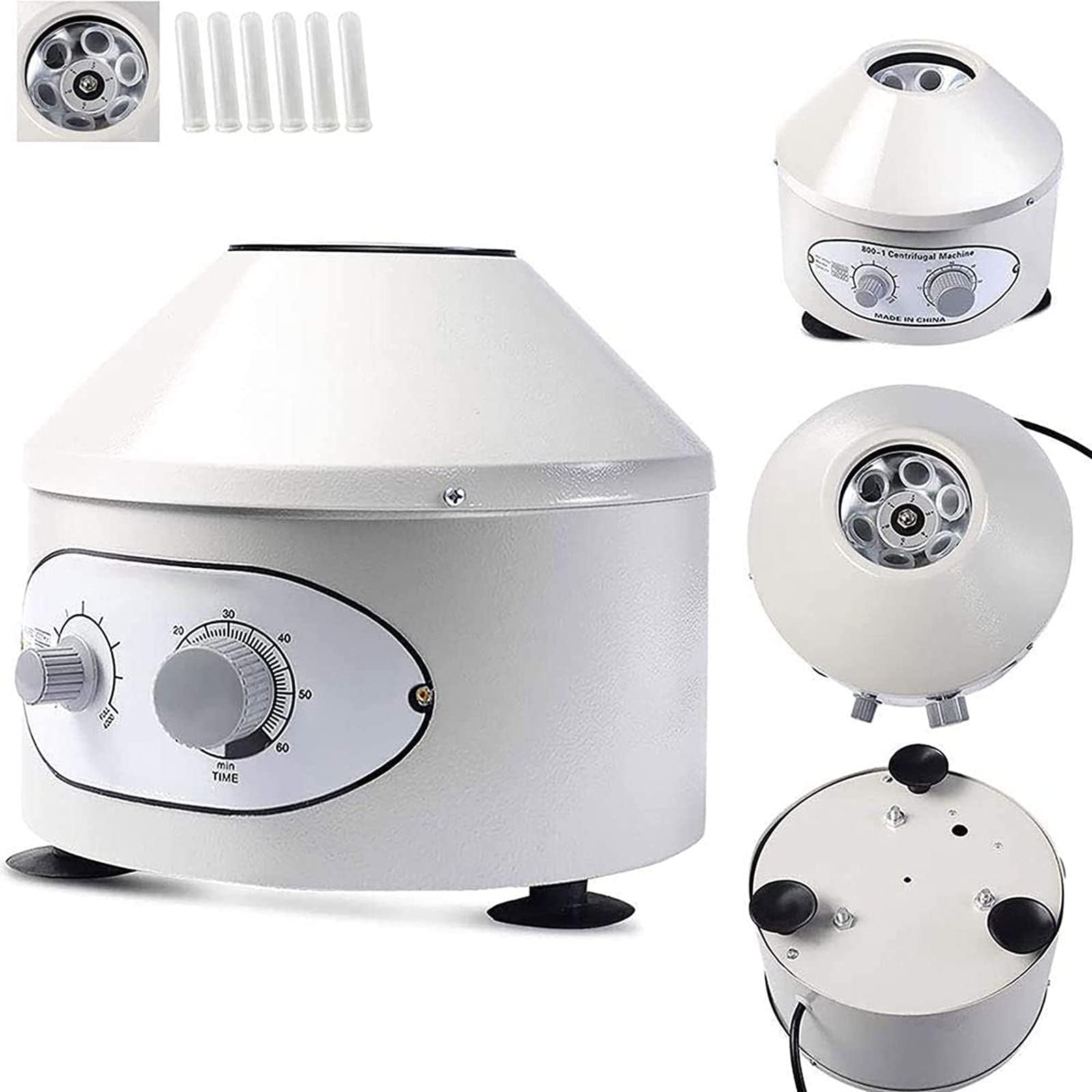 Máquina centrífuga de sobremesa, Mini centrífuga, centrífuga eléctrica de Laboratorio, con Temporizador y Control de Velocidad, Rango de Tiempo de 0-60 Minutos, 4000 R/min, para investigación