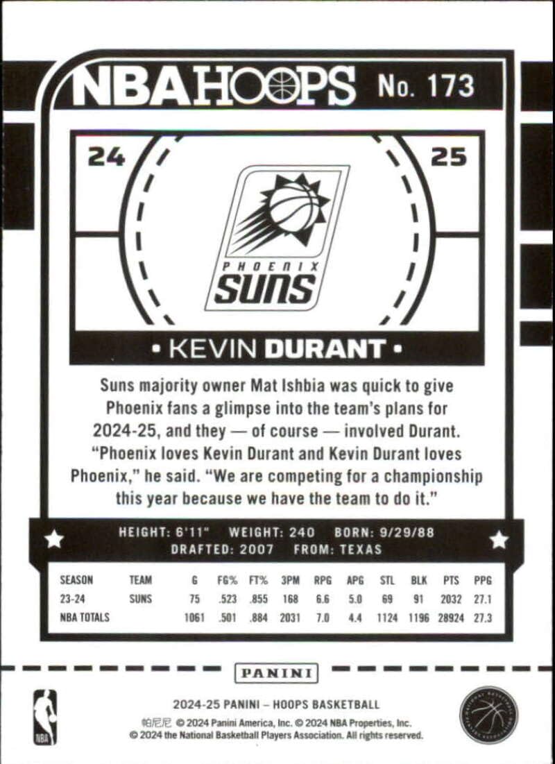 Amazon.com: 2024-25 NBA Hoops Teal Explosion #173 Kevin Durant