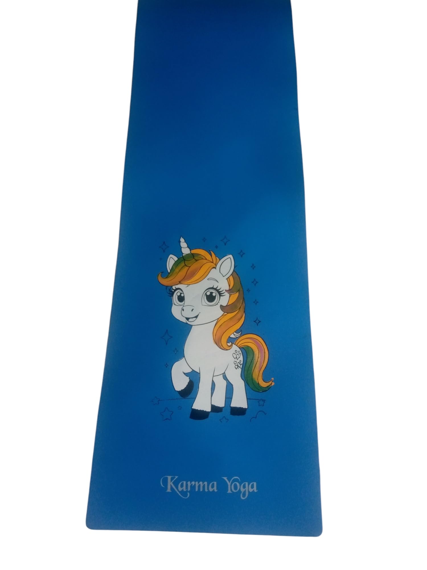 Karma Yoga Kids Yoga Mat with Unicorn Print, Blue | Children's Exercise Mat, Rainbow Unicorn Design, Non-Slip Surface, Lightweight, Fun Fitness-image-38