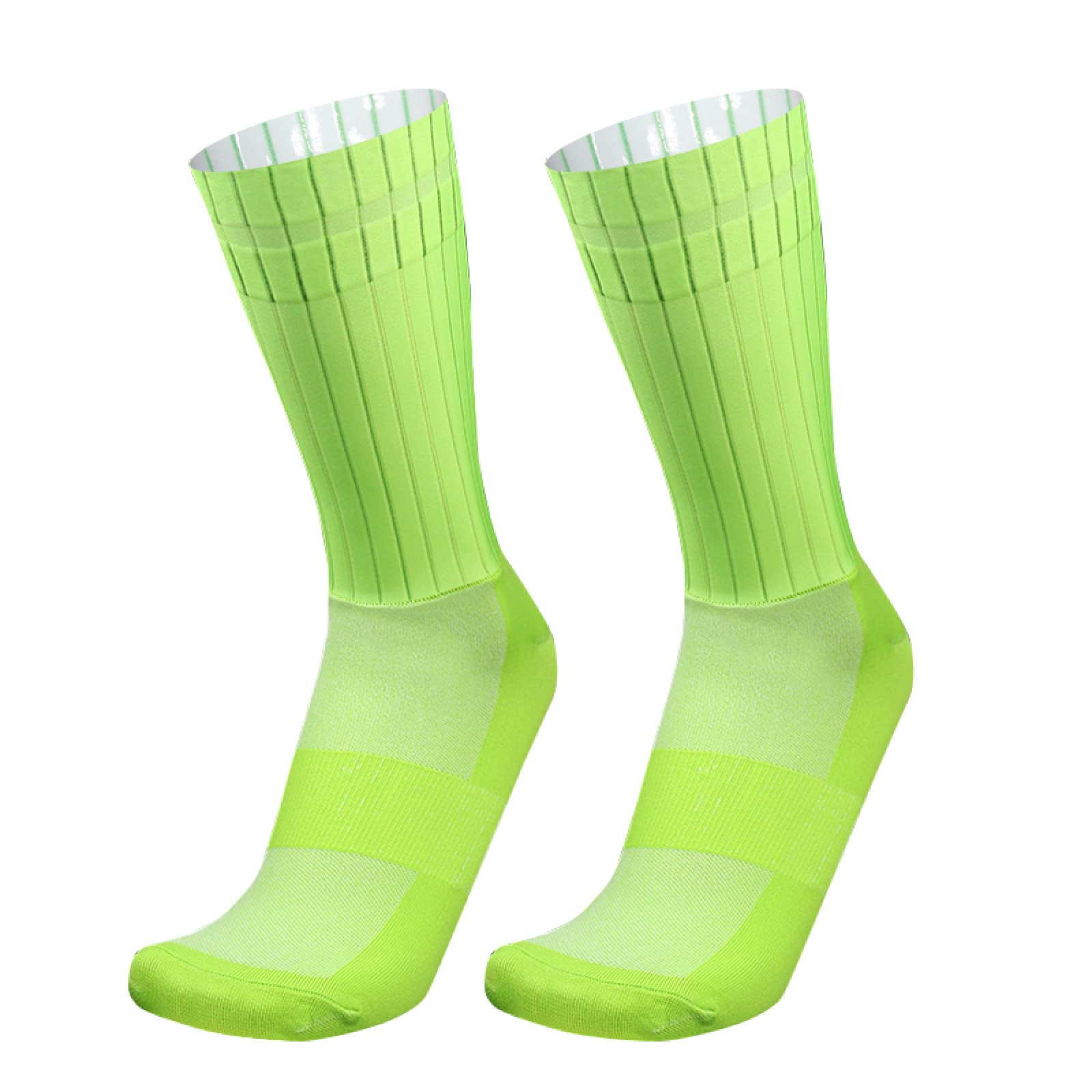 Sportsocken Für Herren Herren Kompressionssocken Anti-Rutsch Silikon Aero Weiß Radsport Lauf Socken 6St