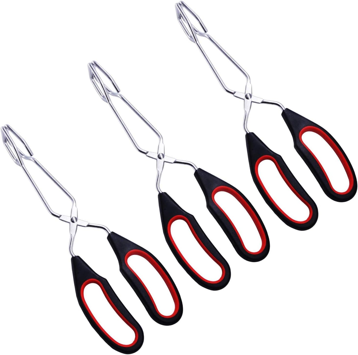 HINMAY Scissor Cooking Tongs Stainless Steel Scissor Style