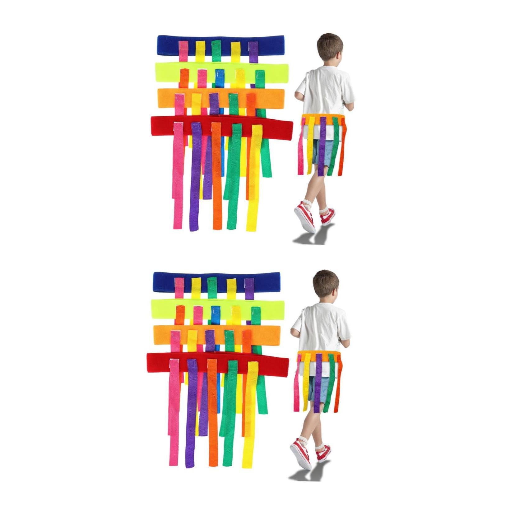BESPORTBLE 8 Pièces Jeu Attrape Queue Garçon Fille Ceintures Tissu Oxford et Sûr Éducatif pour Garçons et Filles Améliore la et Linteraction Parent