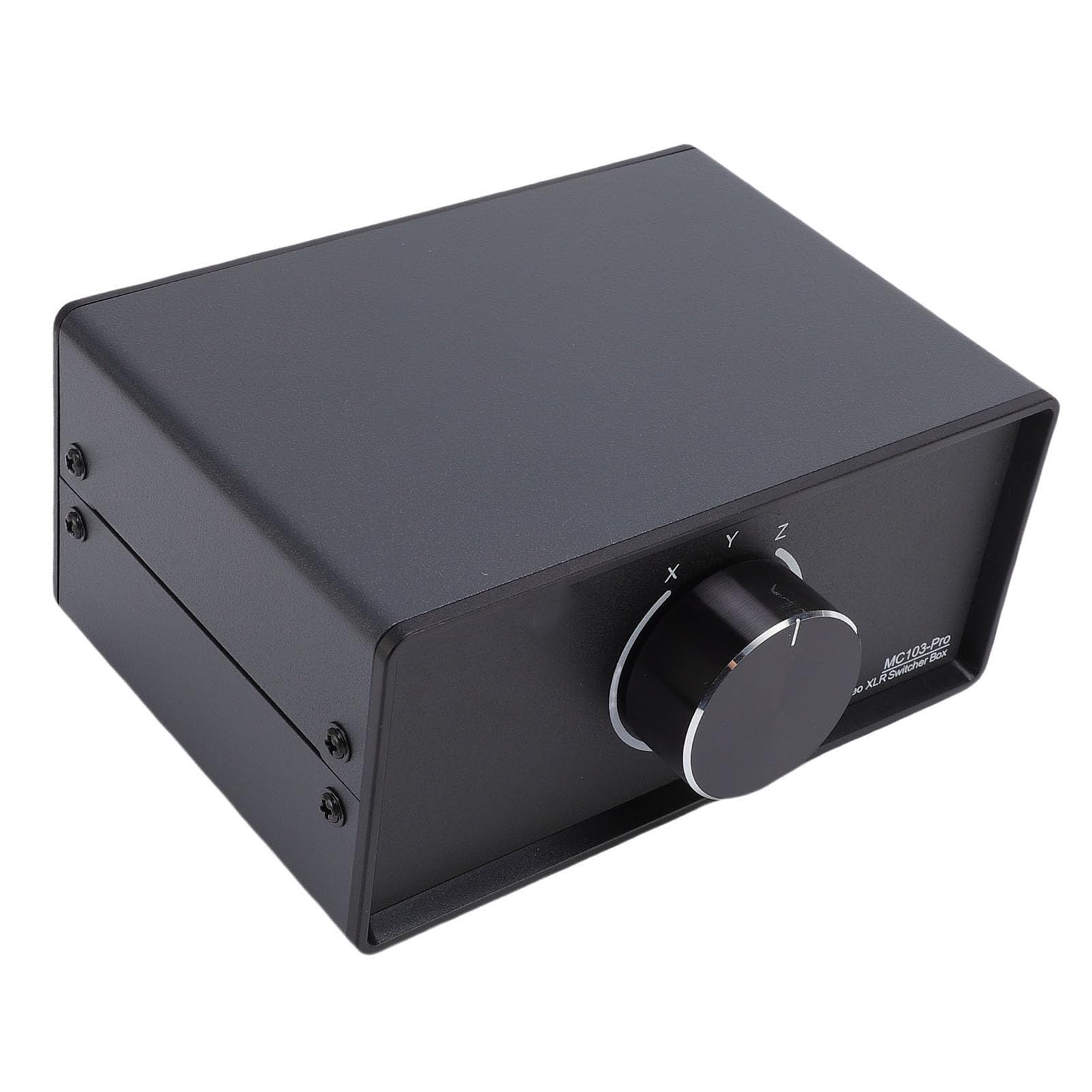 Fabater Convertidor de Interruptor de Audio XLR Equilibrado, Caja Estéreo de 3 Vías para Comparación de Calidad de Sonido, Chapado en Oro/Plug and Play