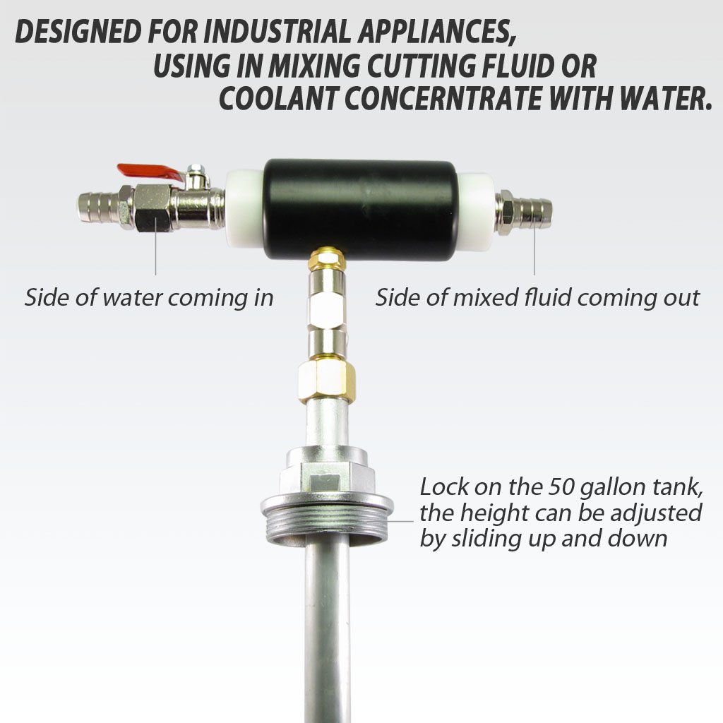FIRSTINFO Adjustable Scale Oil & Water Mixer Coolant Mixing Valve for