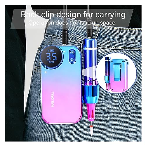 35000RPM-Electric-Nail-Drill-Machine-for-Manicure-Rechargeable-Nail-Lathe-Low-Noise-Professional-Nail-Drills-for-Gel-Salon-Tools-with-Saves-More-Time-and-Money-Color-Groen-Size-A