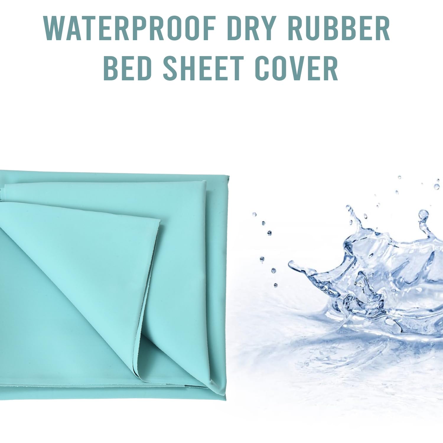 AQBAH Bamboo Ultra Soft Rubber Sheet For Bed Adult, Toddler, Mattress Protector, Non Absorbent Reusable Crib Mattress Protection Non-Allergic (Green 78X36 Inches) - Image 3 thumbnail
