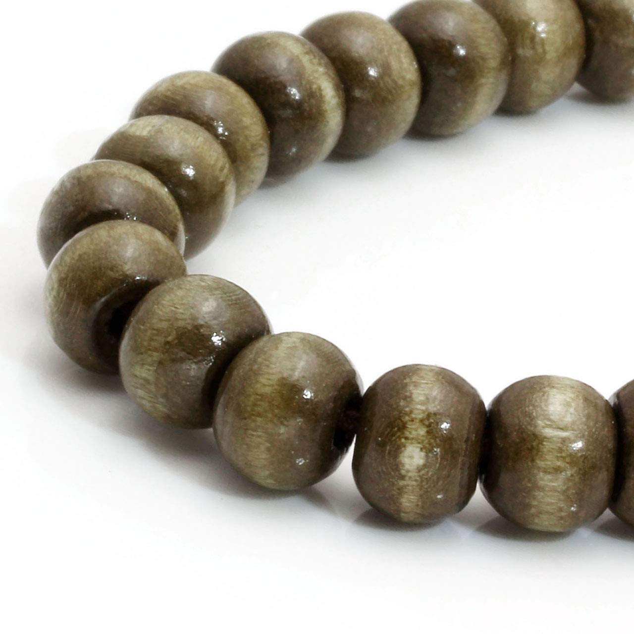 Bracciale con Perline di Legno per Uomo e Donna, Bracciale diffusore di Oli Essenziali con Pietra lavica.