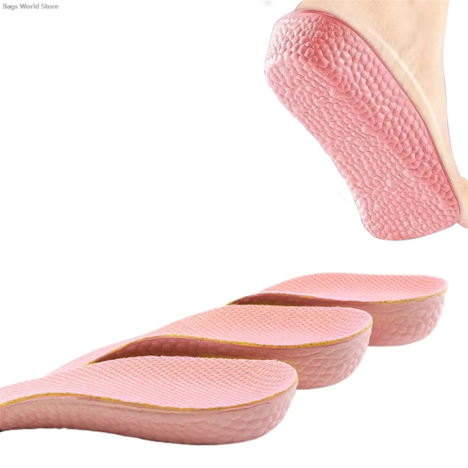 3 pares de zapatillas deporte, almohadillas suaves espuma viscoelástica for levantar el talón, plantillas for aumentar la altura Para Zapatos(1.5CM)