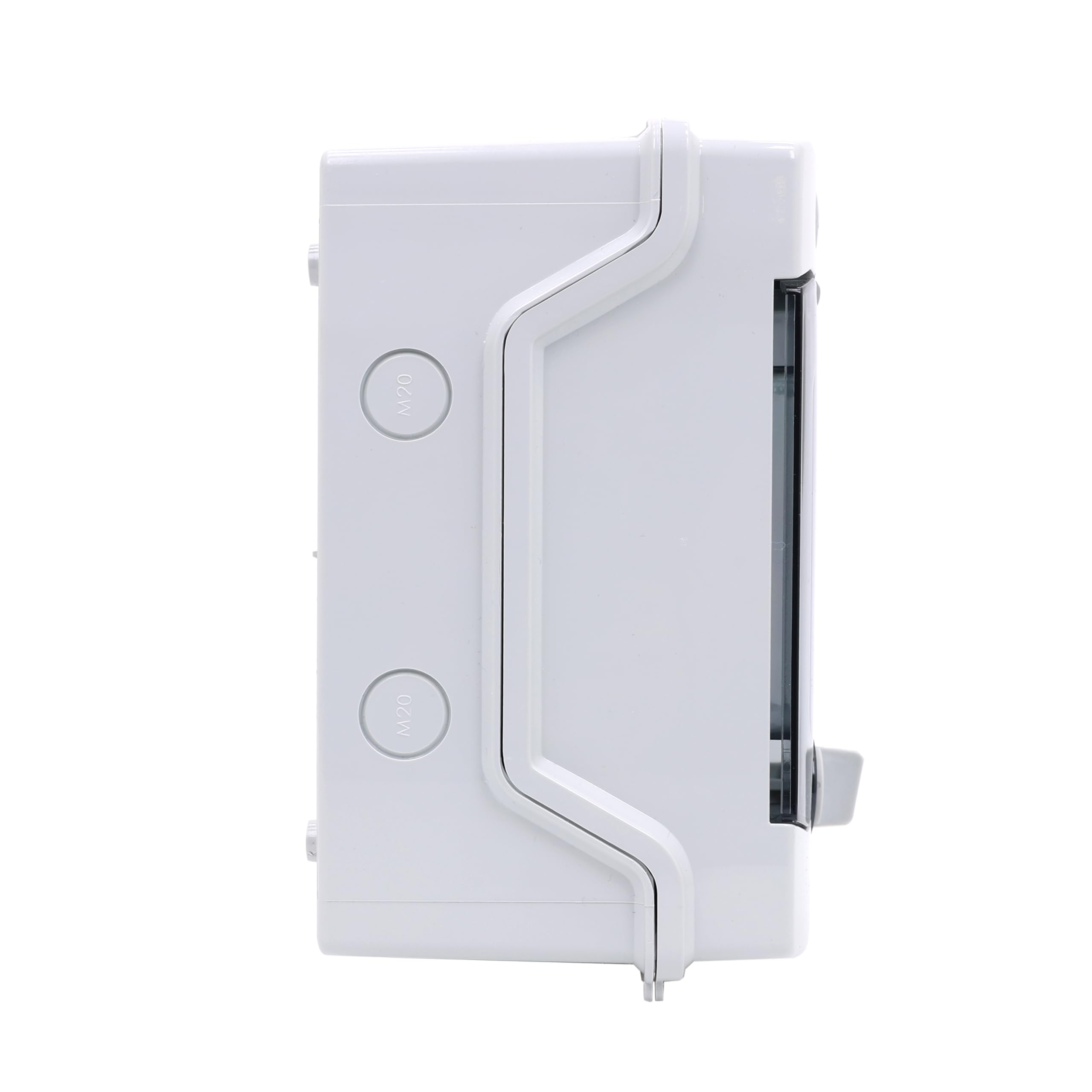RSE DualPowerBox IP65 – 2 x TH35 gniazda Schuko, każde z oddzielnym wyłącznikiem C16, odporne na warunki atmosferyczne (IP65 przy zamkniętym oknie), 230 V do użytku na zewnątrz i na placu budowy