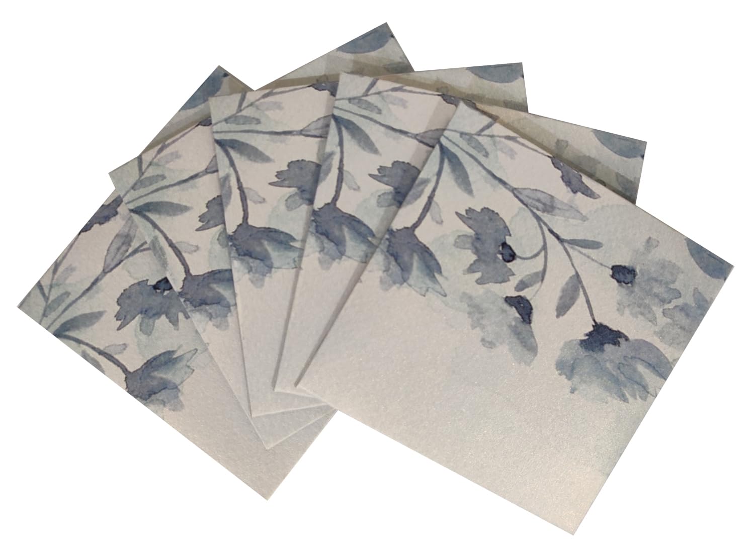 Purpledip Designer Paper Envelopes 'Morning Mist': Pack of 5 for Letters Notes Greeting Cards Or Shagun Money Gift
