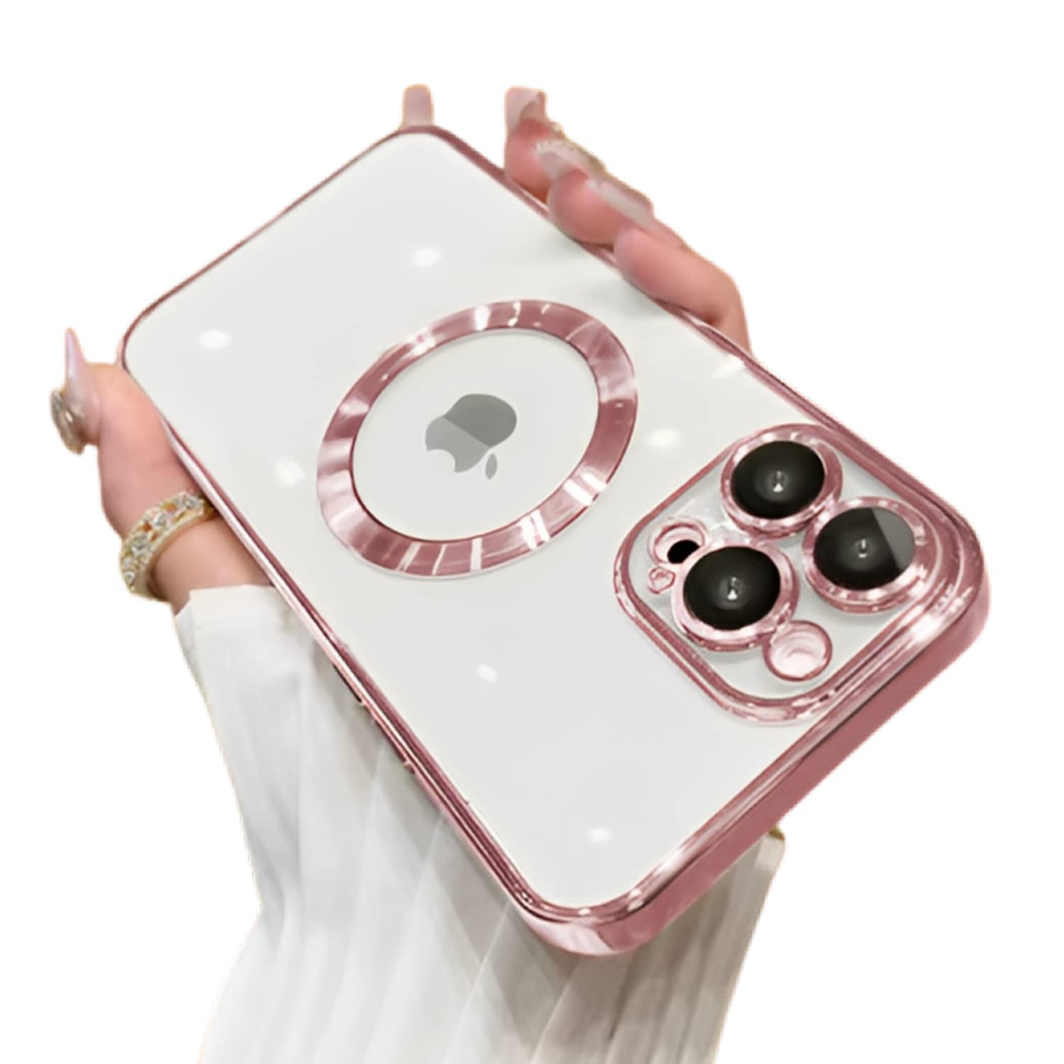 VONZEE Clear Logo Electroplating Transparent Case for iPhone 13 Pro Case, Luxury Electroplated TPU Cover, Individual Camera Protection for Each Lens Bumper Case (6.1 Inch, Rose-Pink) (B0BYVV1QT1) Amazon Price History, Amazon Price Tracker