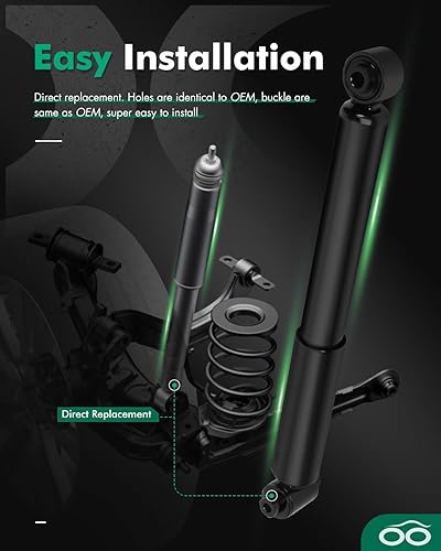 Miniatura 6 de SCITOO Amortiguadores, amortiguadores traseros de gas para Nissan Sentra 341659 5639 2009 2010 2011 2012 para Nissan Sentra 341659 5639 Juego de 2