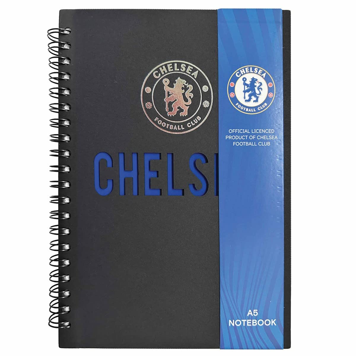 Chelsea FC A5 Spiral Notebook, Notebooks, Lined Pages, Sports, Gift