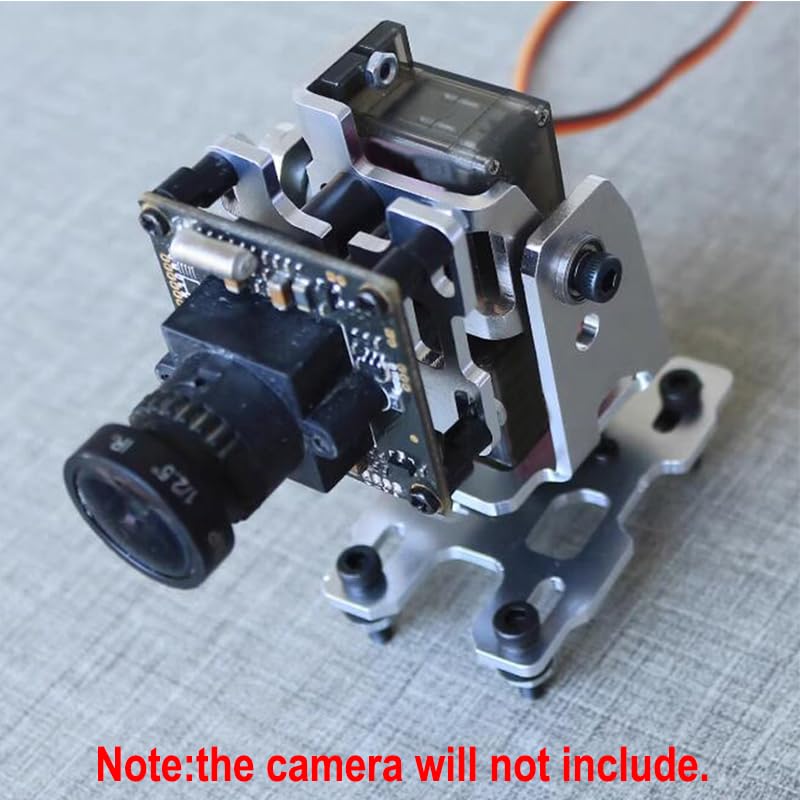 akcesoria do dronów 1 zestaw do zdalnie sterowanej kamery lotniczej uchwyt gimbala z serwomechanizmem 4.8-5V do lokalizatora głowy FPV dwuosiowy uchwyt PTZ do programowalnego robota(With 2pcs servo)