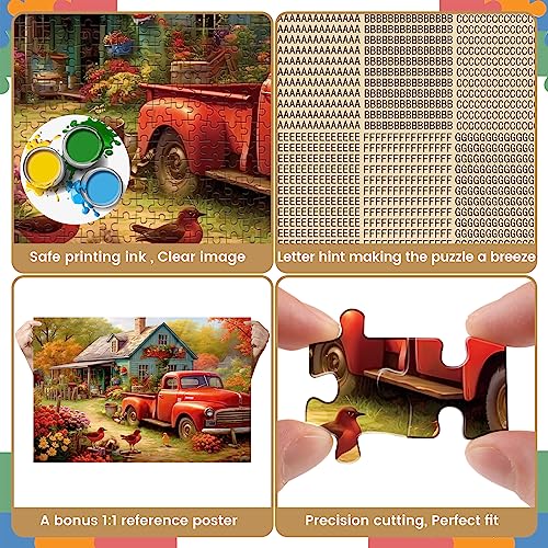 Puzzle de 1000 Piezas para Adultos - Rompecabezas de Madera de Casa en el Campo - Decoraciones Artísticas, Juguetes Educativos - Tamaño Terminado 29.5"X20" miniatura 5