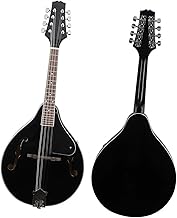 Ala ya Muziki ya Mandolin ya Watu Wazima 8 Gitaa la Kamba A Mtindo Acoustic Mandolin Zawadi ya Ala ya Muziki Nyeusi ya Basswood Mandolin pamoja na Bag Picks Tuner