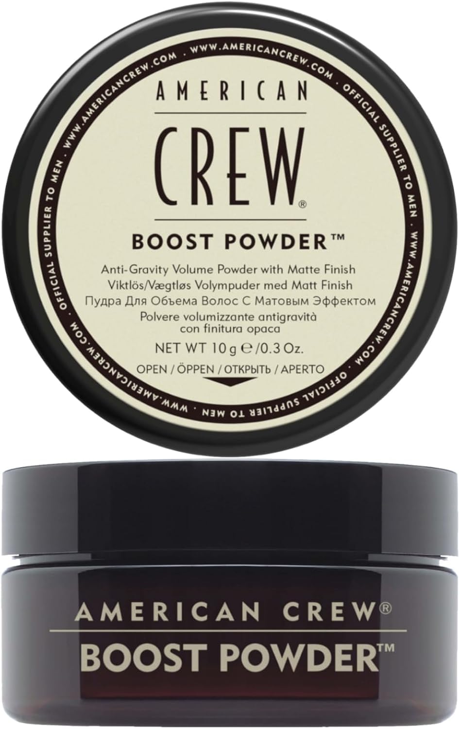American Crew - Boost Powder, Polvo Voluminizador para el Pelo, Aporta Volumen, Cuerpo y Textura, Acabado Natural y Mate, Sin Brillo, Apto para Todo Tipo de Cabellos - 10 g