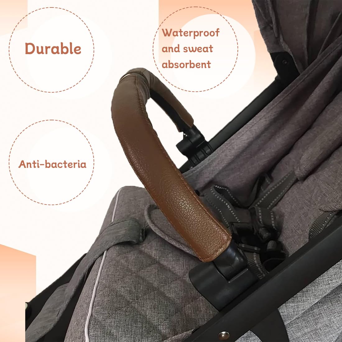 4 Stck Kinderwagen Griffbezug, Baby Kinderwagen Griff Abdeckung, Universal  Griffbezug PU Leder Kinderwagen Armlehne Schutzhlle, Armlehne Schutzhlle  Staubdicht,Kinderwagen Zubehr(Braun) : Amazon.de: Baby