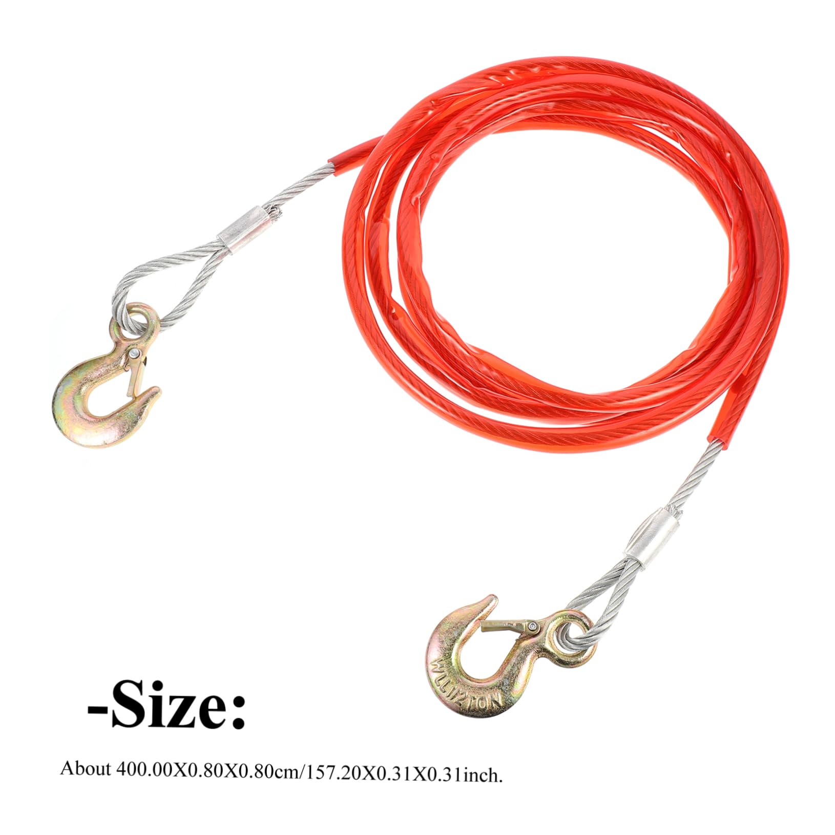 BRIGHTFUFU 1Pc Heavy Duty Car Tow Rope Sturdy Trailer Strap with Reinforced Structure Smooth Edges and Secure Hook for Safe Towing of Trucks and Vehicles