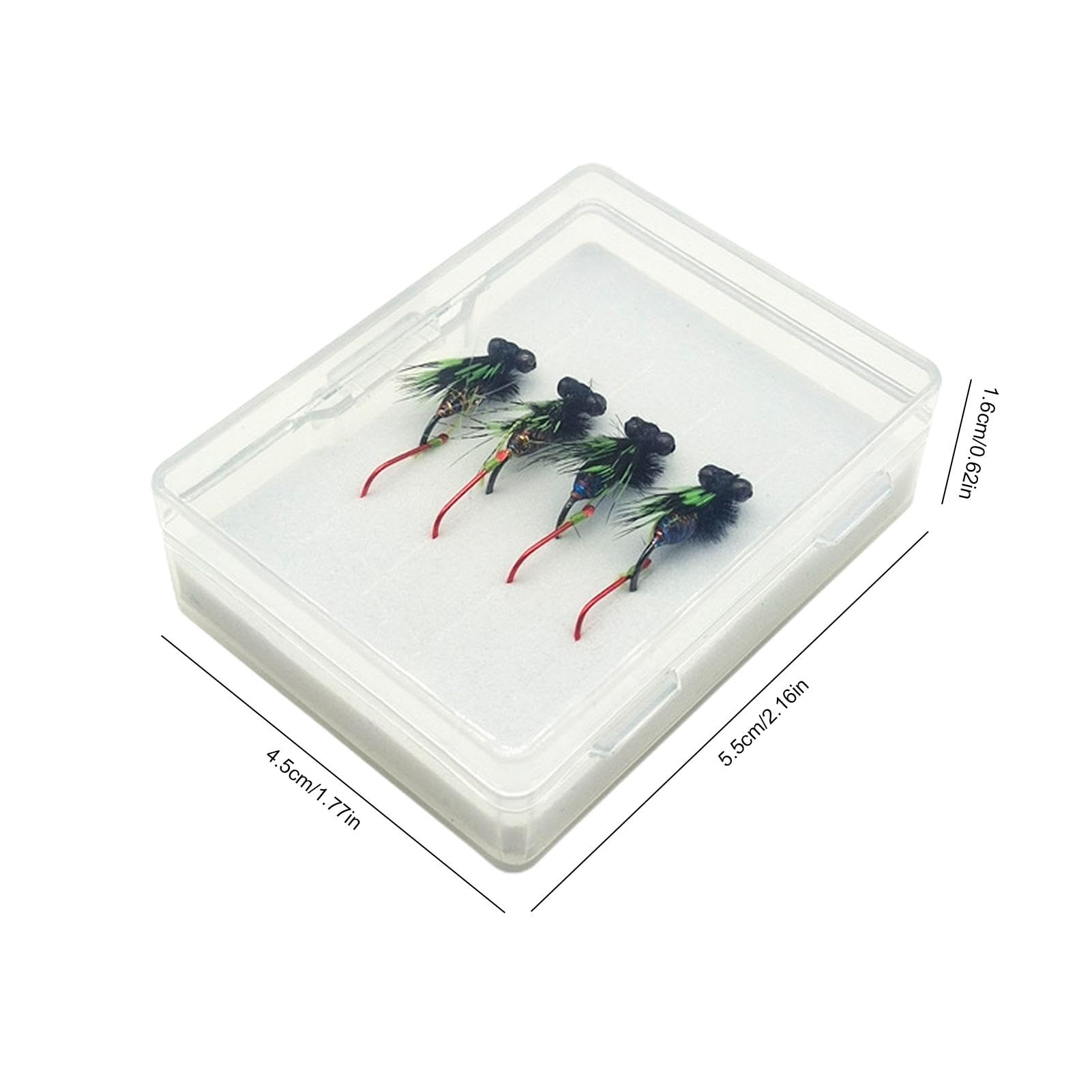 Lot De 24 Hameçons à Mouche Simulés – Métal Et Plumes, Design Bionique, Couleurs Mélangées, 6 X 20 Cm