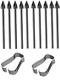 Black [10 Pack + 2 Tools] Hard Tip S Pen Replacement Nibs for Samsung Galaxy Tab S9/S8/S7/S6 - Durable Wear-Resistant Nibs with Paper-Like Feel, Precise Control & Easy Installation Kit (Black)