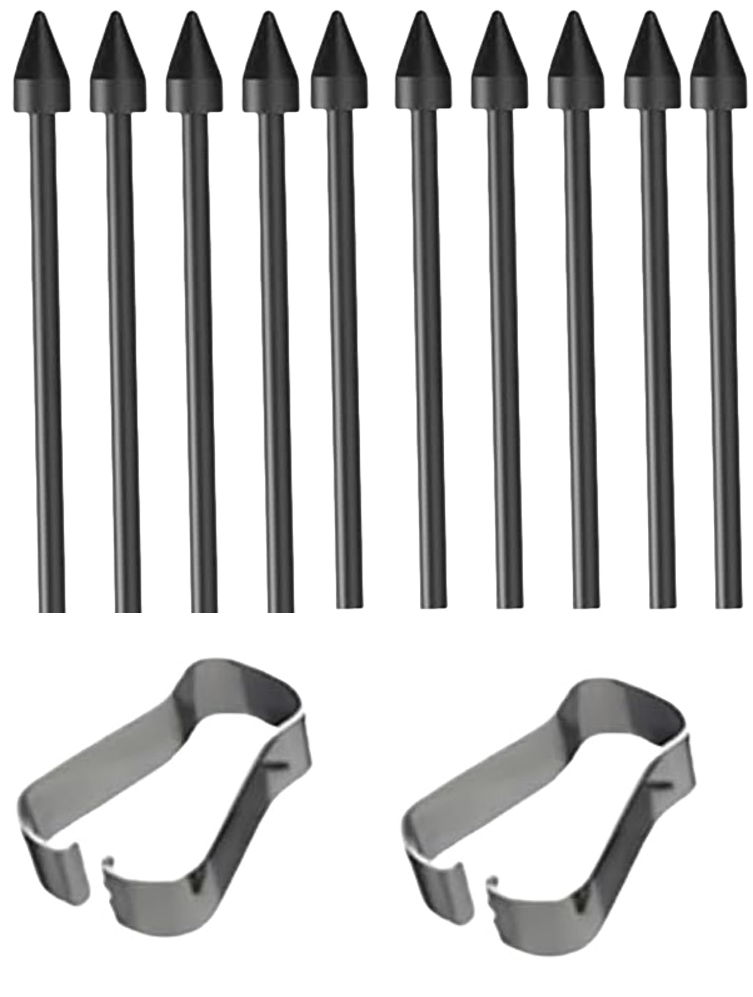 Black [10 Pack + 2 Tools] Hard Tip S Pen Replacement Nibs for Samsung Galaxy Tab S9/S8/S7/S6 - Durable Wear-Resistant Nibs with Paper-Like Feel, Precise Control & Easy Installation Kit (Black)-image-36