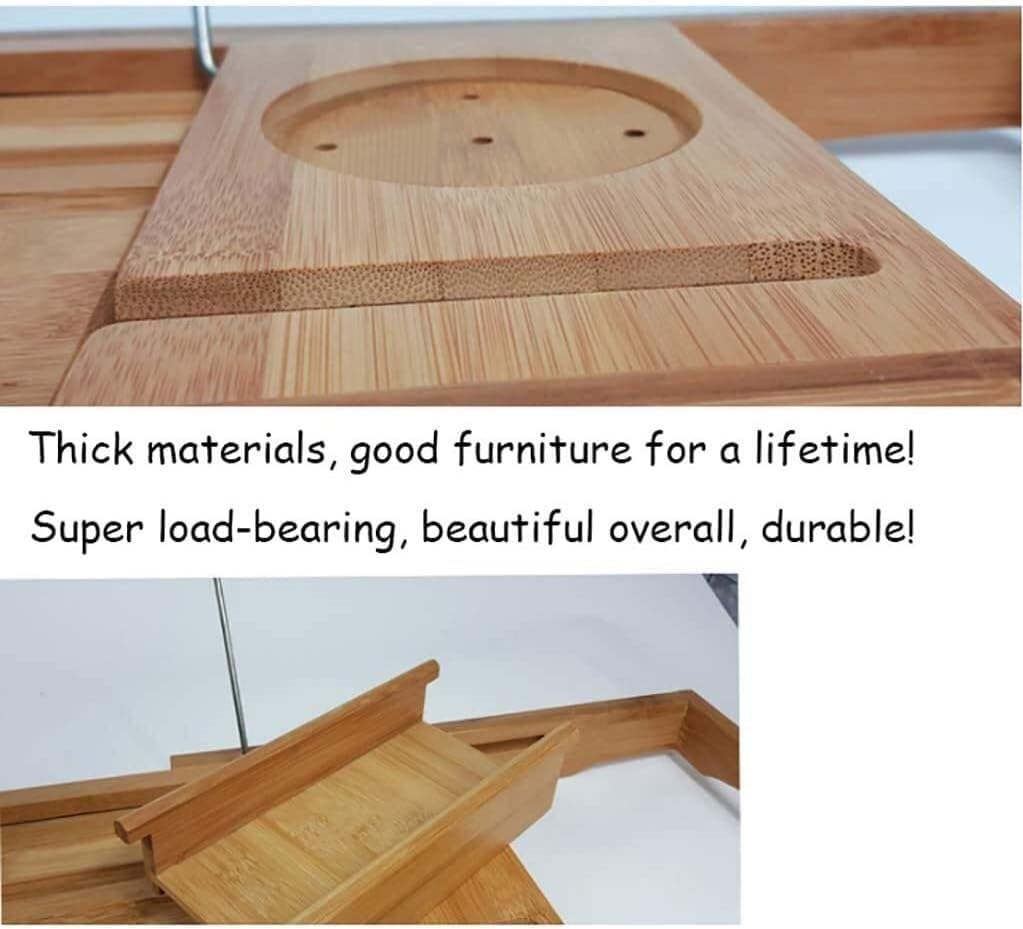 Bathtub Tray, Bath Trays Bathtub Rack Caddy Wood Wood Shelf Shower Book Table Tray Expandable Holder Bathroom Trays