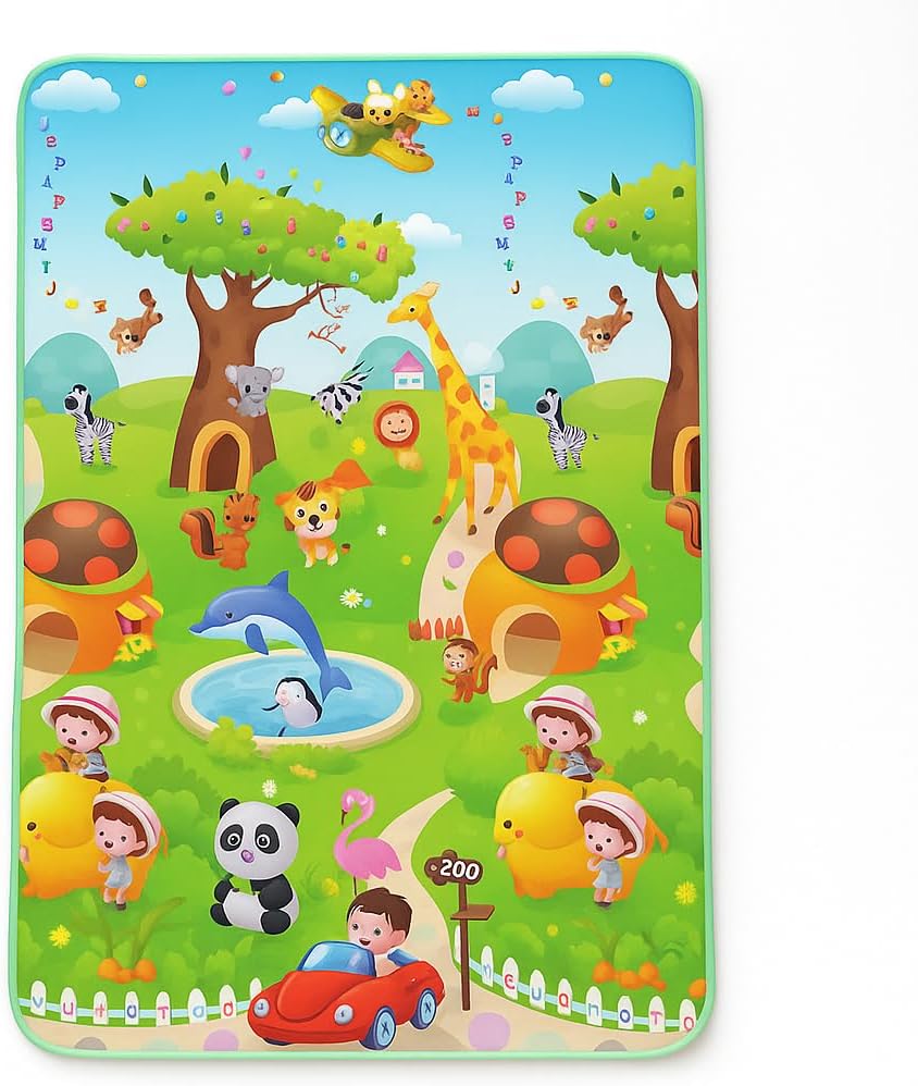 Tapete De Atividades Infantil Com Proteção Térmica Para Bebê 1,80 X 1,20m