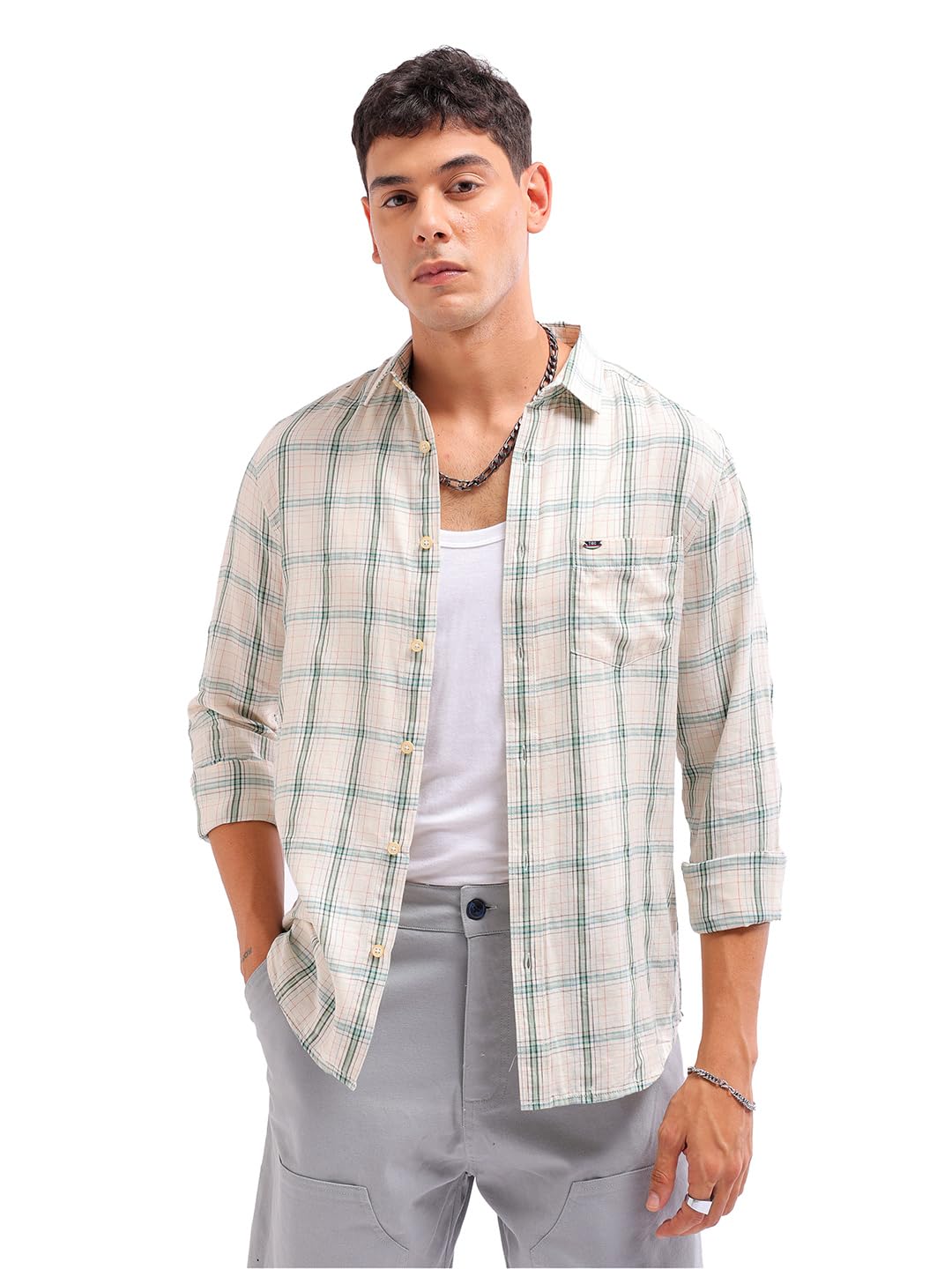 The Indian Garage CoMen's Printed Slim Fit Shirt