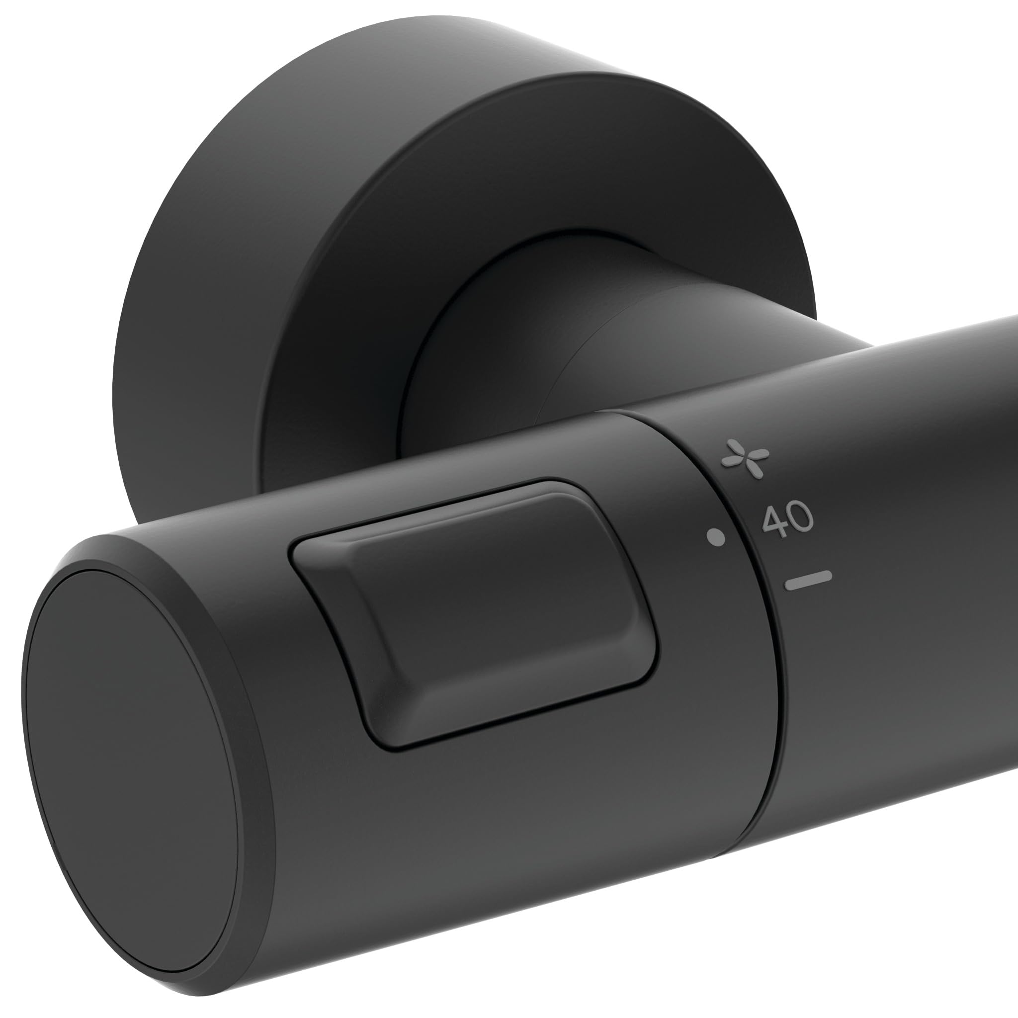 Ideal Standard Ceratherm T25 Sistema doccia, soffione a pioggia a risparmio idrico con doccetta a 1 funzione e protezione antiscottatura, flessibile doccia 1750 mm – Nero Opaco (315x542,5x1117 mm)
