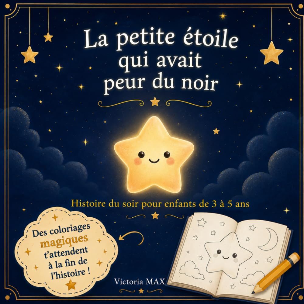 La petite étoile qui avait peur du noir: Histoire du soir pour enfants de 3 à 5 ans