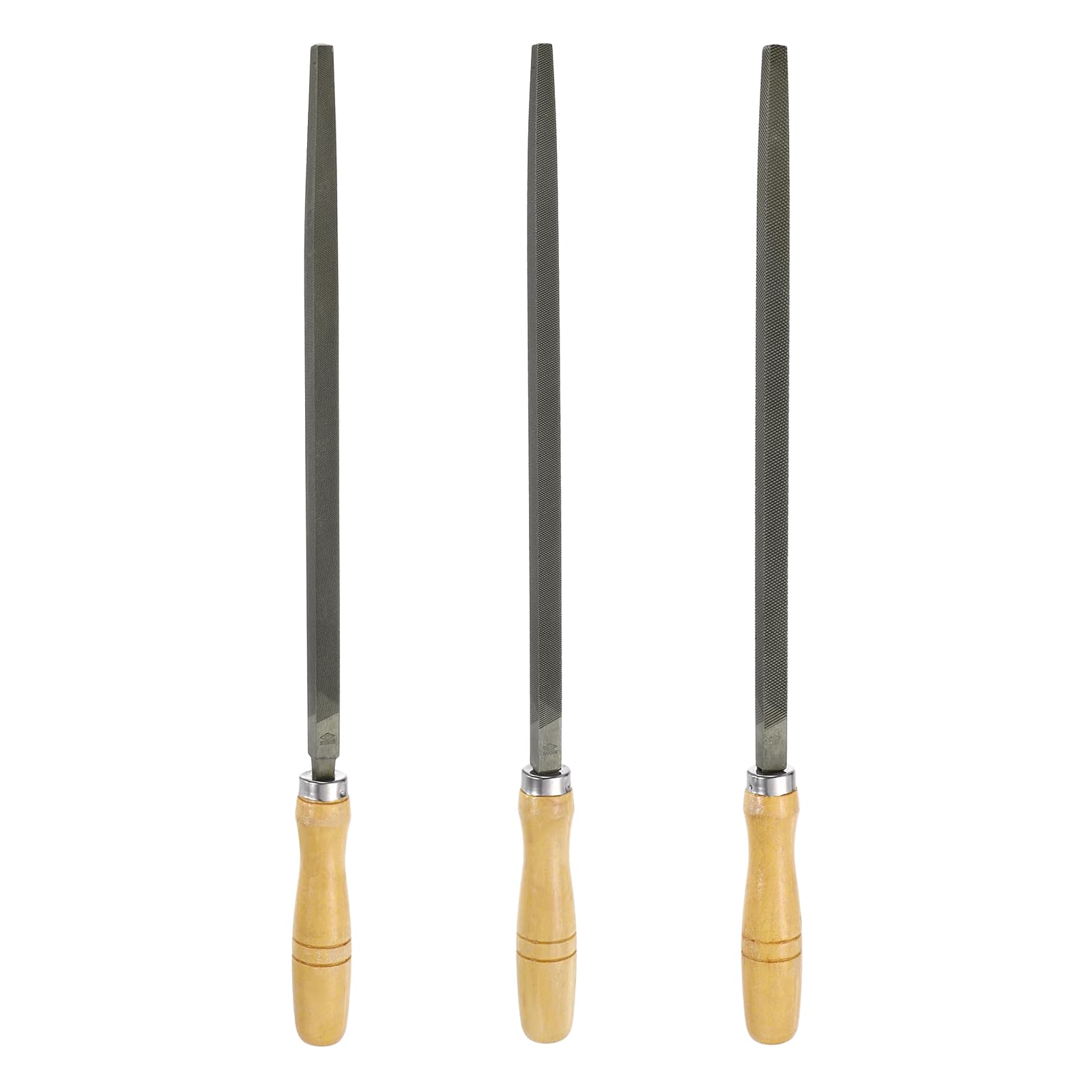 Lime carrée T12 en acier au carbone de 30,5 cm avec manche en bois pour métaux
