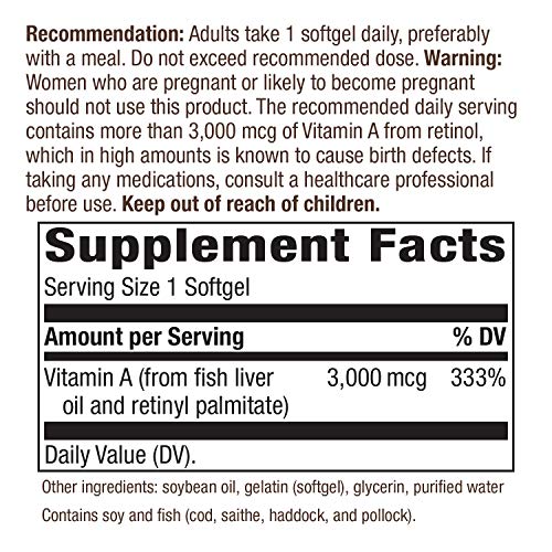 Nature'S Way 40110 Vitamin A, 3,000 Mcg Per Serving thumb #3