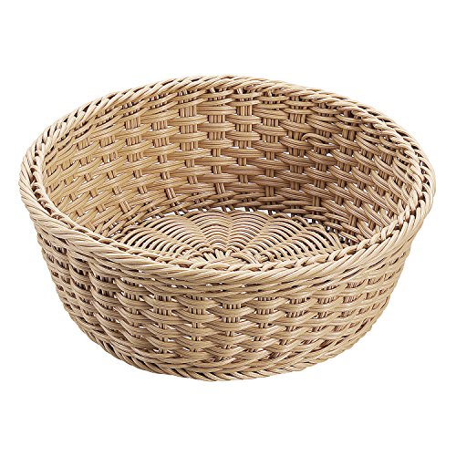 シンドー 抗菌樹脂 丸型バスケット 30型 ナチュラル