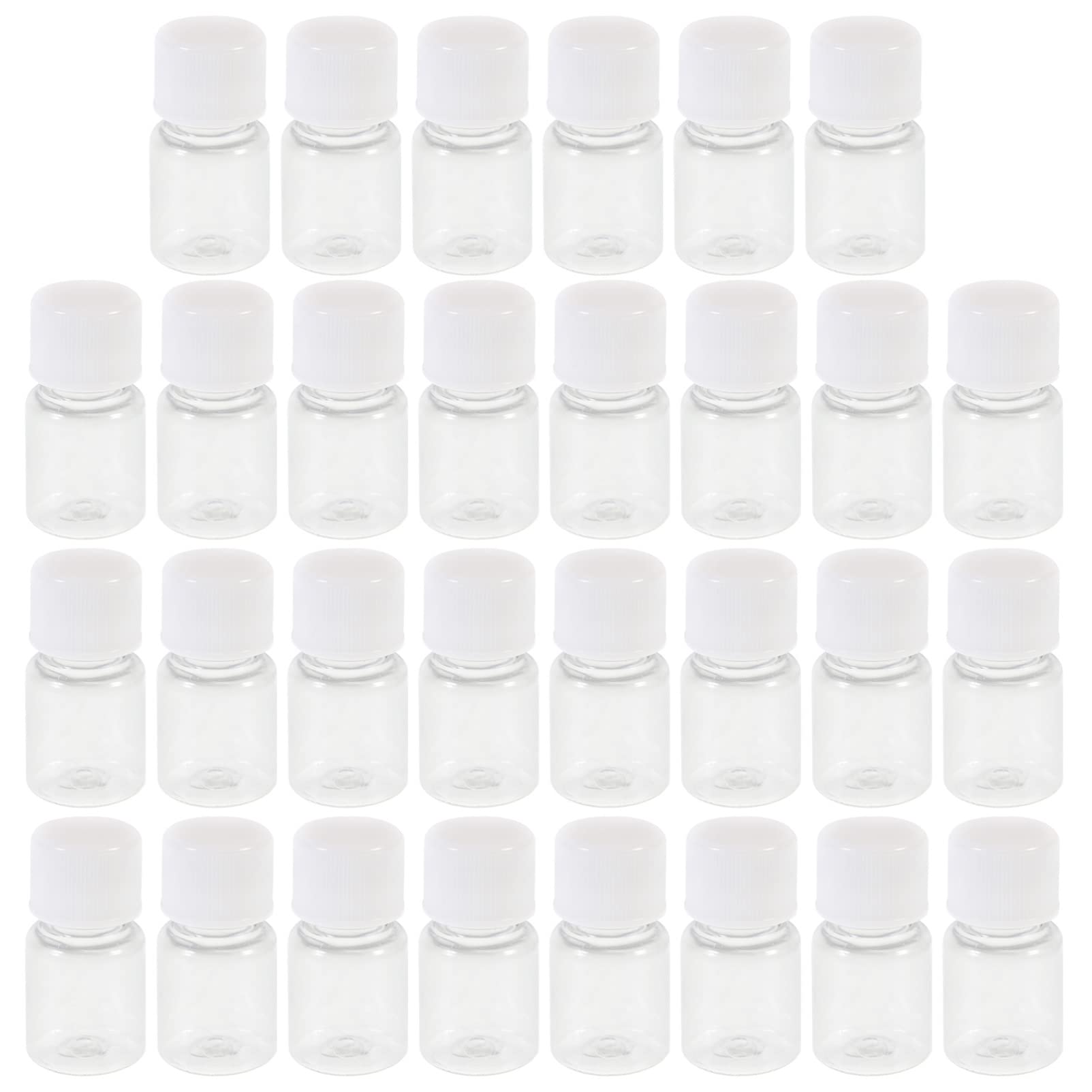 FUNOMOCYA 30pcs Plastic Bottle Sample Bottle Sample Sealing Bottle Reagent Bottle Sampling Bottle Liquid Clear Container Containers with Lids Reagent Container Sample Storage Bottle The Pet