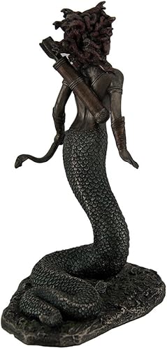 Miniatura 3 de Veronese Design Medusa Greek Gorgon Serpiente Monstruo De Pie Sosteniendo Arco Estatua Altamente Detallada