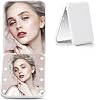 Valkyrie 8 LED Light Pocket Bag Wallet Makeup Mirror - 1X 3X Zoom - Elegant and Lightweight Design - Foldable Mirror White